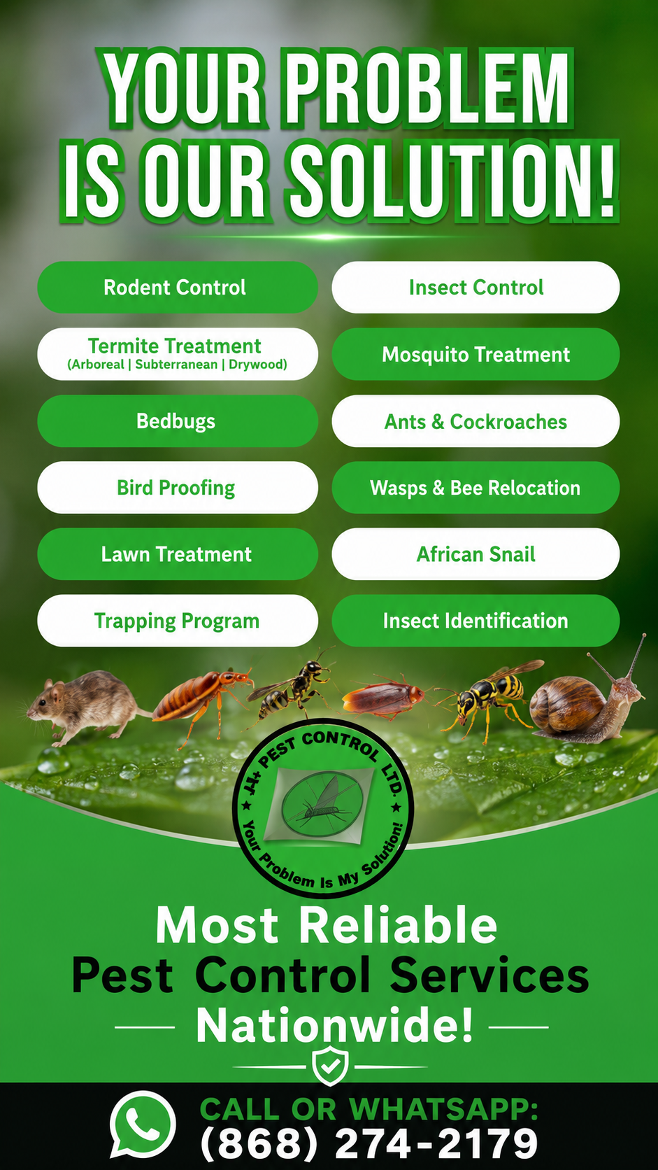 JR Pest Control promotion